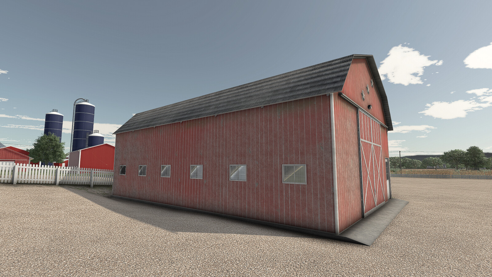 Old Barn With Flag