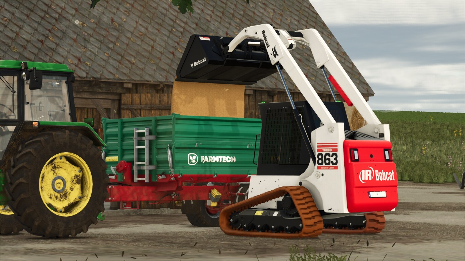 Bobcat 863 Turbo With Bobcat Shovel
