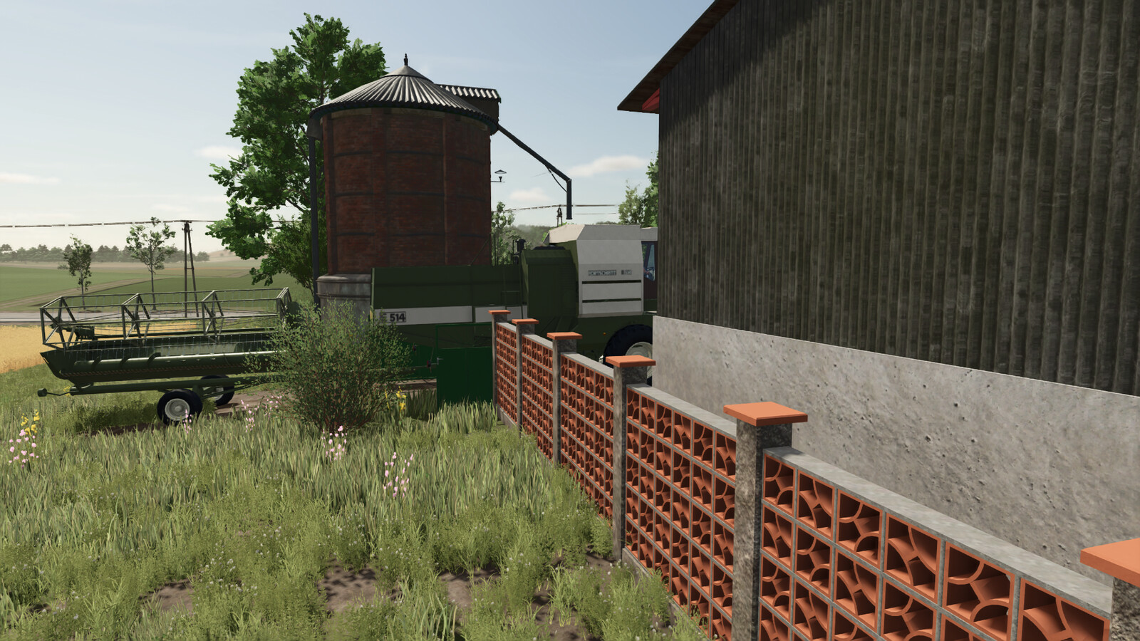 Brick Fence And Metal Gate
