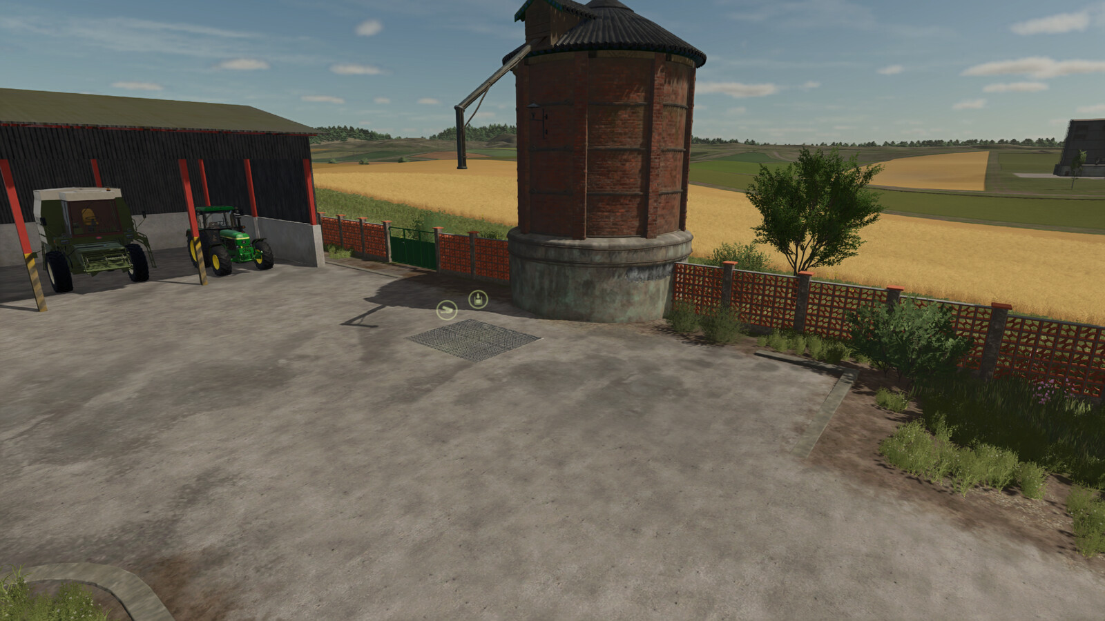 Brick Fence And Metal Gate
