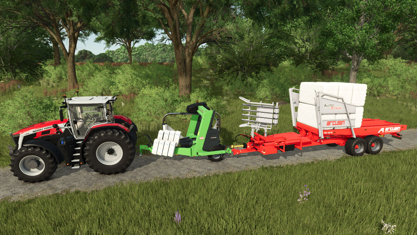 Mower And Wrapper With Hitch