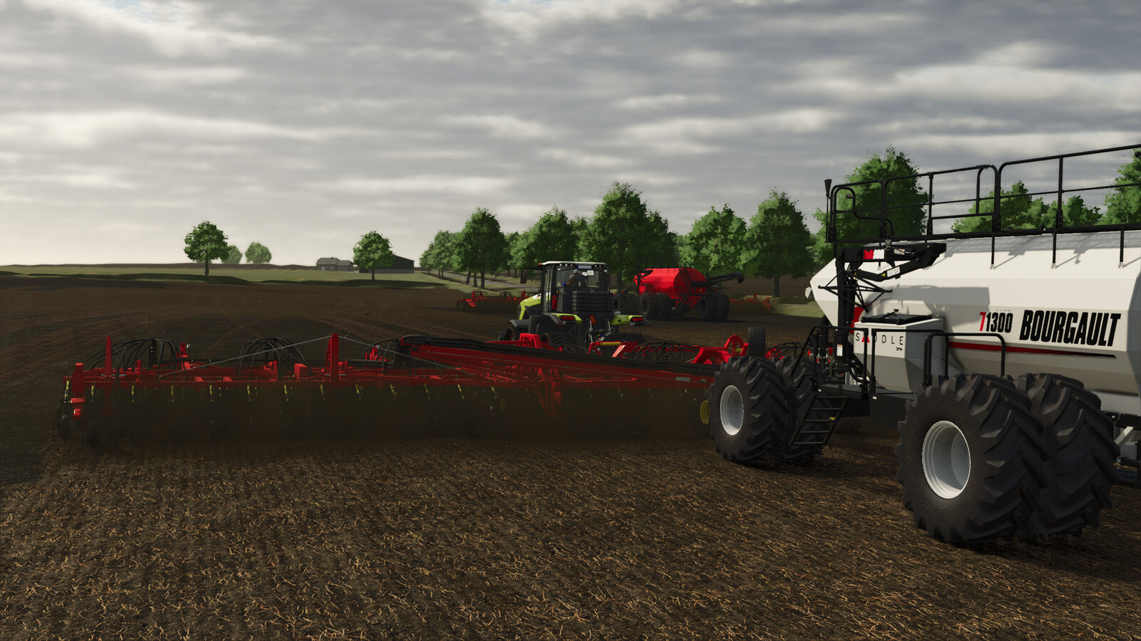 Bourgault 3420-100 Paralink Hoe Drill + 71300 Air Cart