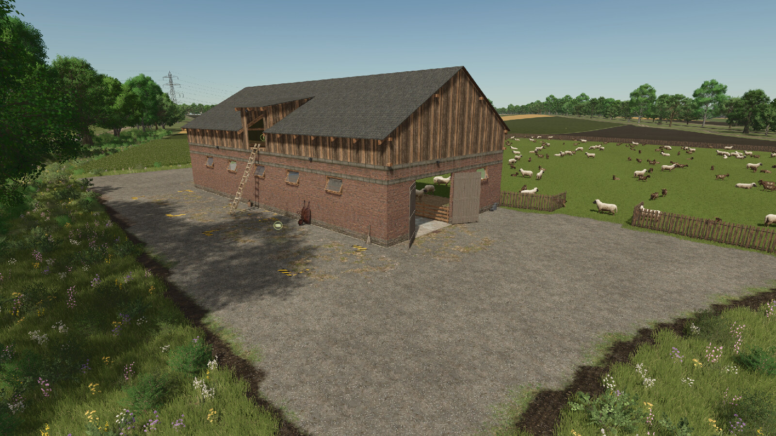 Sheep Goat Barn With Bale Storage