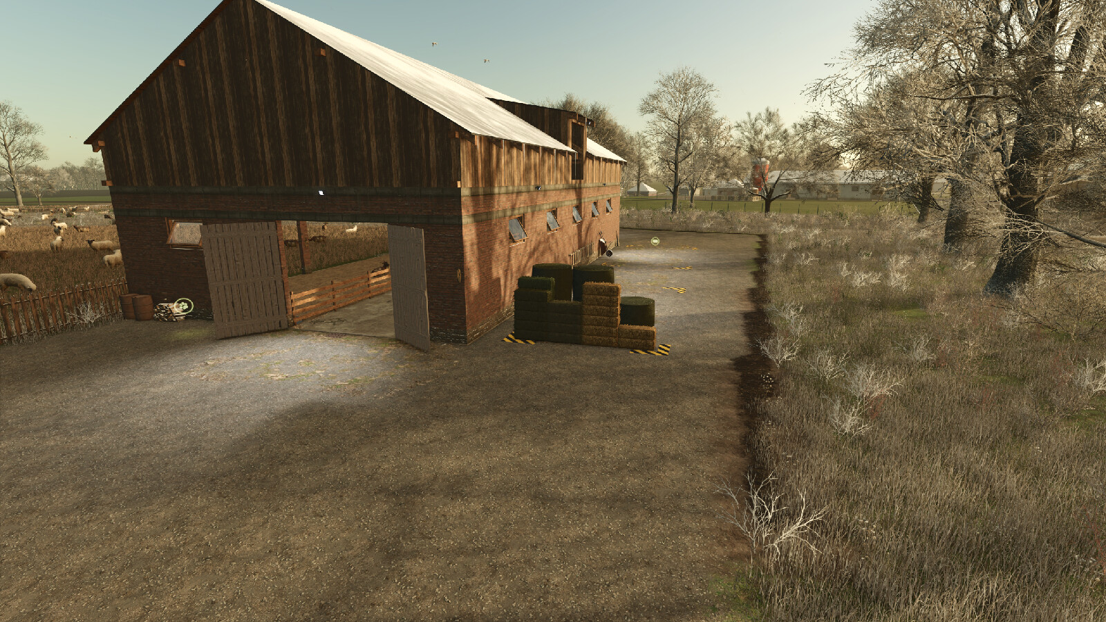 Sheep Goat Barn With Bale Storage