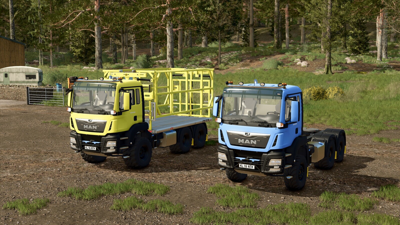 MAN TGS Fliegl Bale Platform