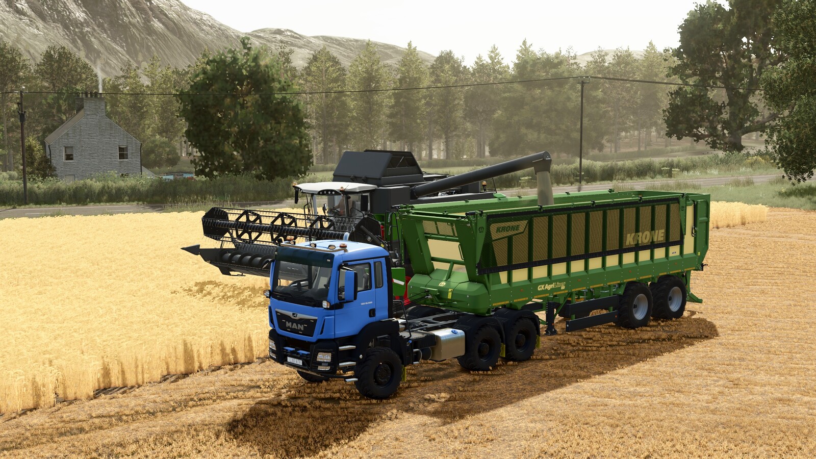 MAN TGS Fliegl Bale Platform